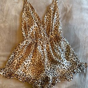 Cheetah print romper